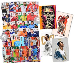 30 cards World Cup 2026 + free fantop card  POSTER Ronaldo 