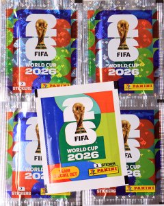 2026 World Cup 5 x  Stickers Packs with 1 Special Team Set pack