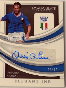 Autograph card Antonio CABRINI Italy 27/49 Panini 2022 / 2023