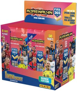 BOX NORDIC 50 booster packs 400 cards  NORDIC 2027 FIFA 365 panini