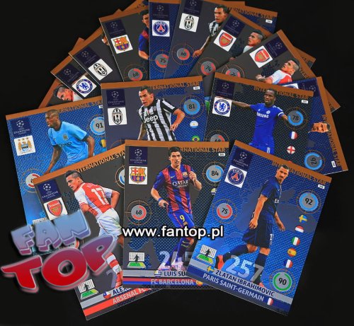 INTERNATIONAL STAR PANINI ADRENALYN XL cards karty CHAMPIONS LEAGUE 2014 2015 UEFA
